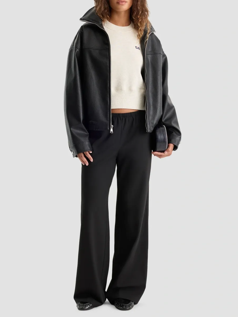 GOOD AMERICAN Women's The Better Than Leather Funnel Jacket | Thumbnail 2 GOOD AMERICAN Women's The Better Than Leather Funnel Jacket | Thumbnail 2