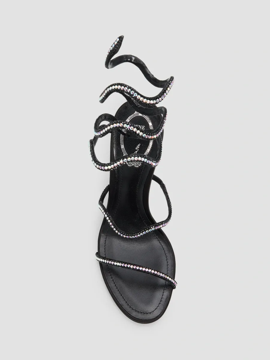 René Caovilla Women's 105MM Embellished Snake Straps Satin Sandals | Thumbnail 6