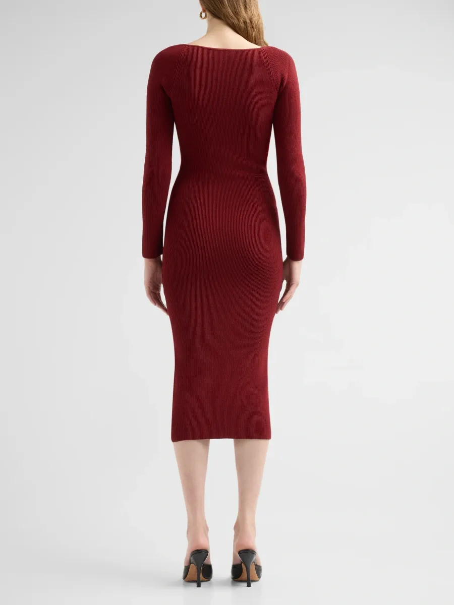 Ronny Kobo Women's Levi Rib-Knit Midi Dress | Thumbnail 3 Ronny Kobo Women's Levi Rib-Knit Midi Dress | Thumbnail 3