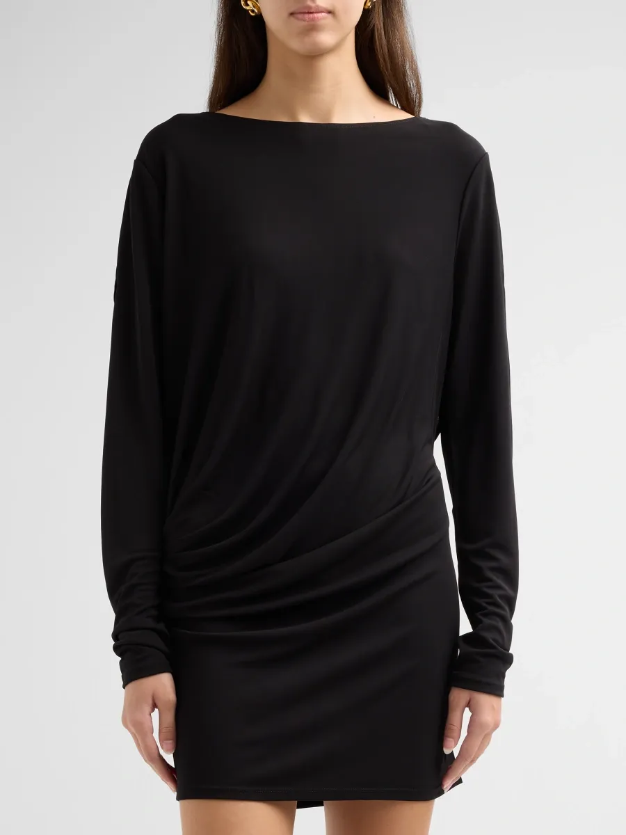 Ronny Kobo Women's Nia Jersey Drape Mini Dress | Thumbnail 5