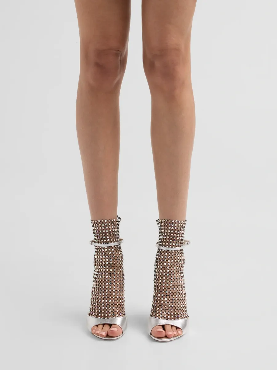 René Caovilla Women's Galaxia 105MM Embellished-Mesh Sandals | Thumbnail 2