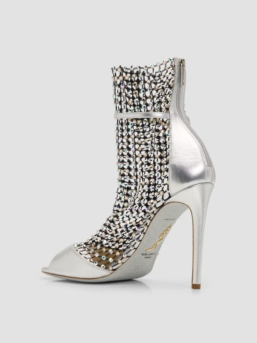 René Caovilla Women's Galaxia 105MM Embellished-Mesh Sandals | Thumbnail 4