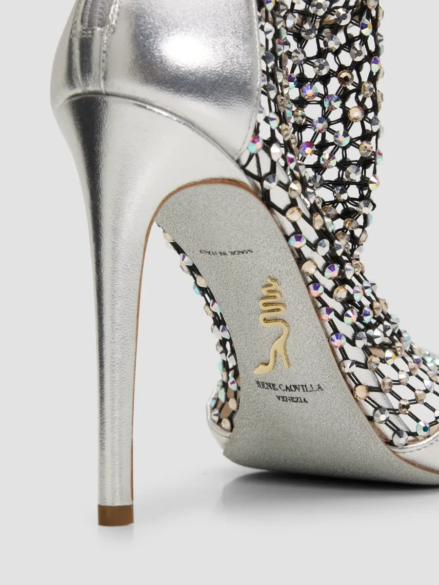 René Caovilla Women's Galaxia 105MM Embellished-Mesh Sandals | Thumbnail 5