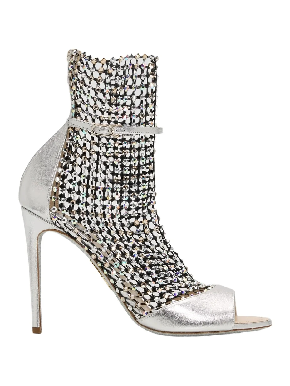 René Caovilla Women's Galaxia 105MM Embellished-Mesh Sandals