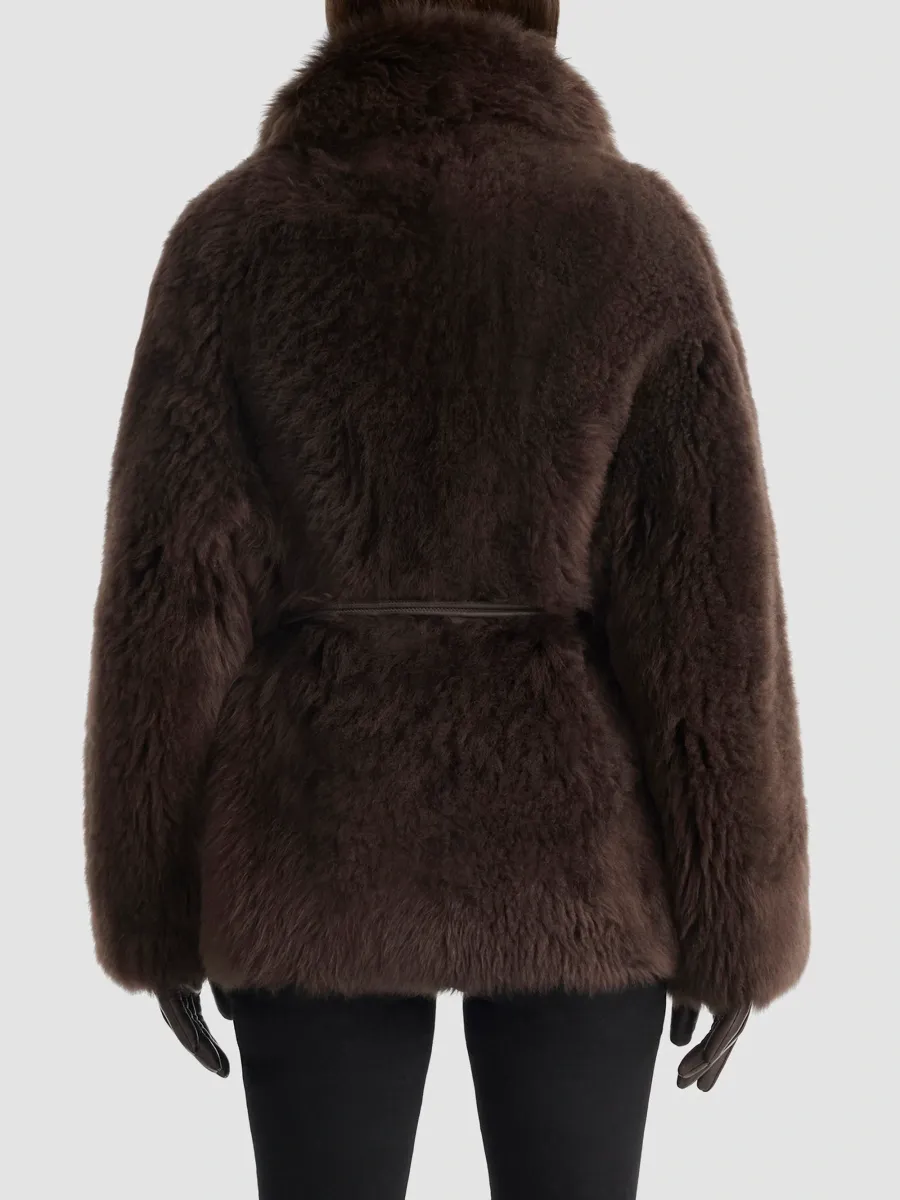 Mackage Women's Ali Rope-Belt Shearling Coat | Thumbnail 3 Mackage Women's Ali Rope-Belt Shearling Coat | Thumbnail 3