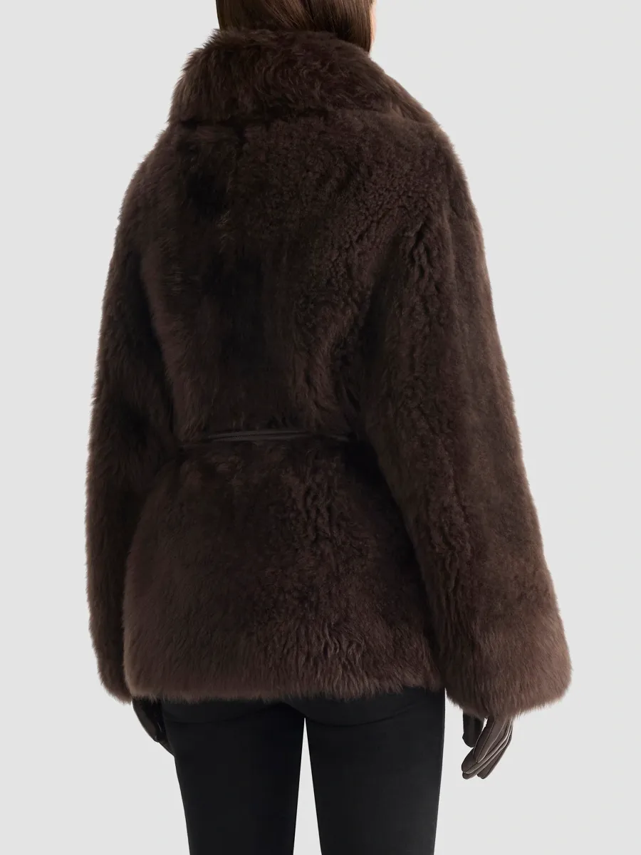 Mackage Women's Ali Rope-Belt Shearling Coat | Thumbnail 7 Mackage Women's Ali Rope-Belt Shearling Coat | Thumbnail 7