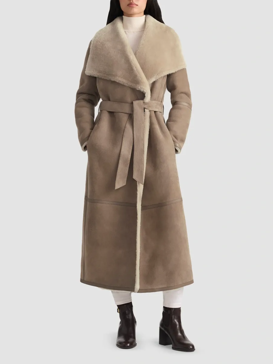 Mackage Women's Marian Leather & Shearling Reversible Wrap Coat | Thumbnail 2 Mackage Women's Marian Leather & Shearling Reversible Wrap Coat | Thumbnail 2