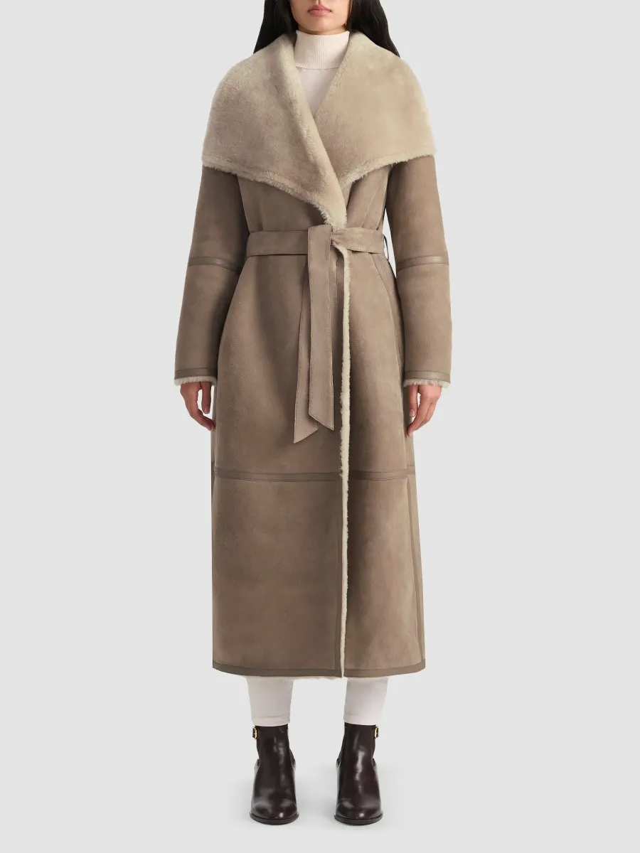 Mackage Women's Marian Leather & Shearling Reversible Wrap Coat | Thumbnail 4 Mackage Women's Marian Leather & Shearling Reversible Wrap Coat | Thumbnail 4