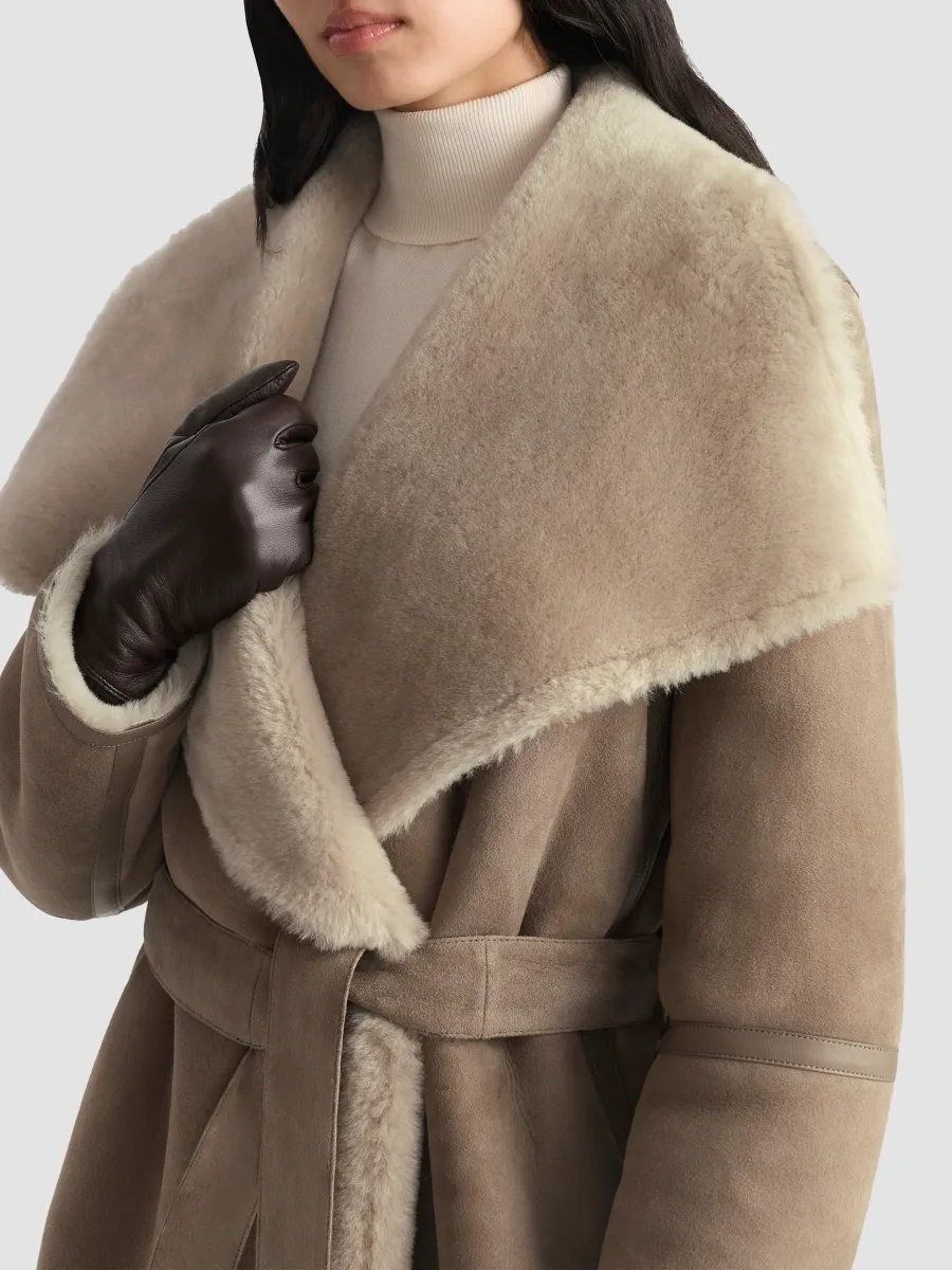 Mackage Women's Marian Leather & Shearling Reversible Wrap Coat | Thumbnail 5 Mackage Women's Marian Leather & Shearling Reversible Wrap Coat | Thumbnail 5
