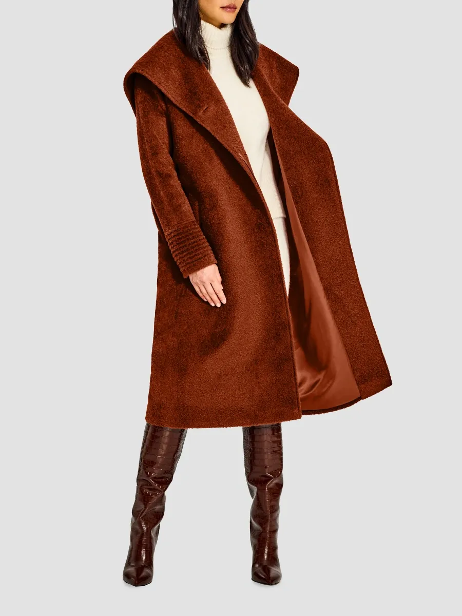 Sentaler Women's Suri Alpaca-Blend Bouclé Hooded Coat | Thumbnail 7 Sentaler Women's Suri Alpaca-Blend Bouclé Hooded Coat | Thumbnail 7