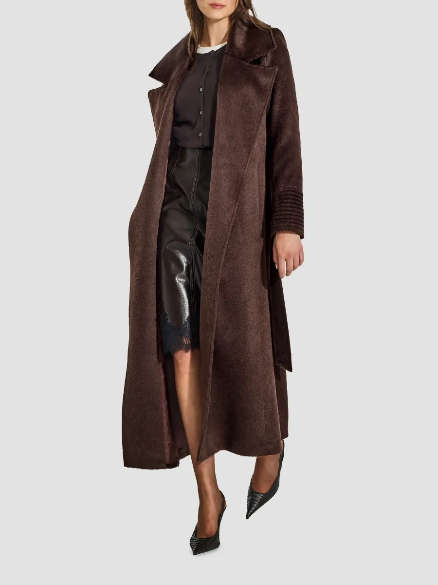 Sentaler Women's Suri Alpaca-Wool Waist-Tie Coat | Thumbnail 3
