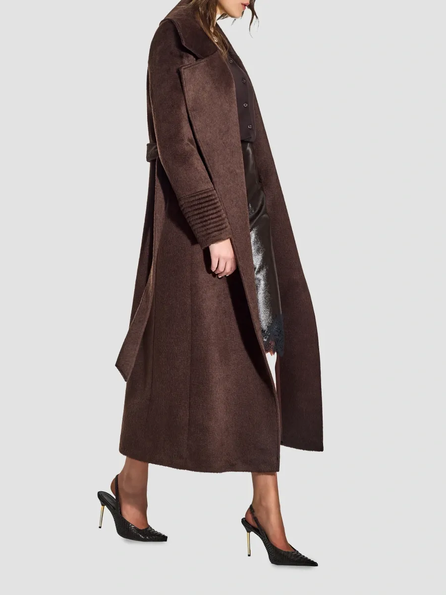 Sentaler Women's Suri Alpaca-Wool Waist-Tie Coat | Thumbnail 4