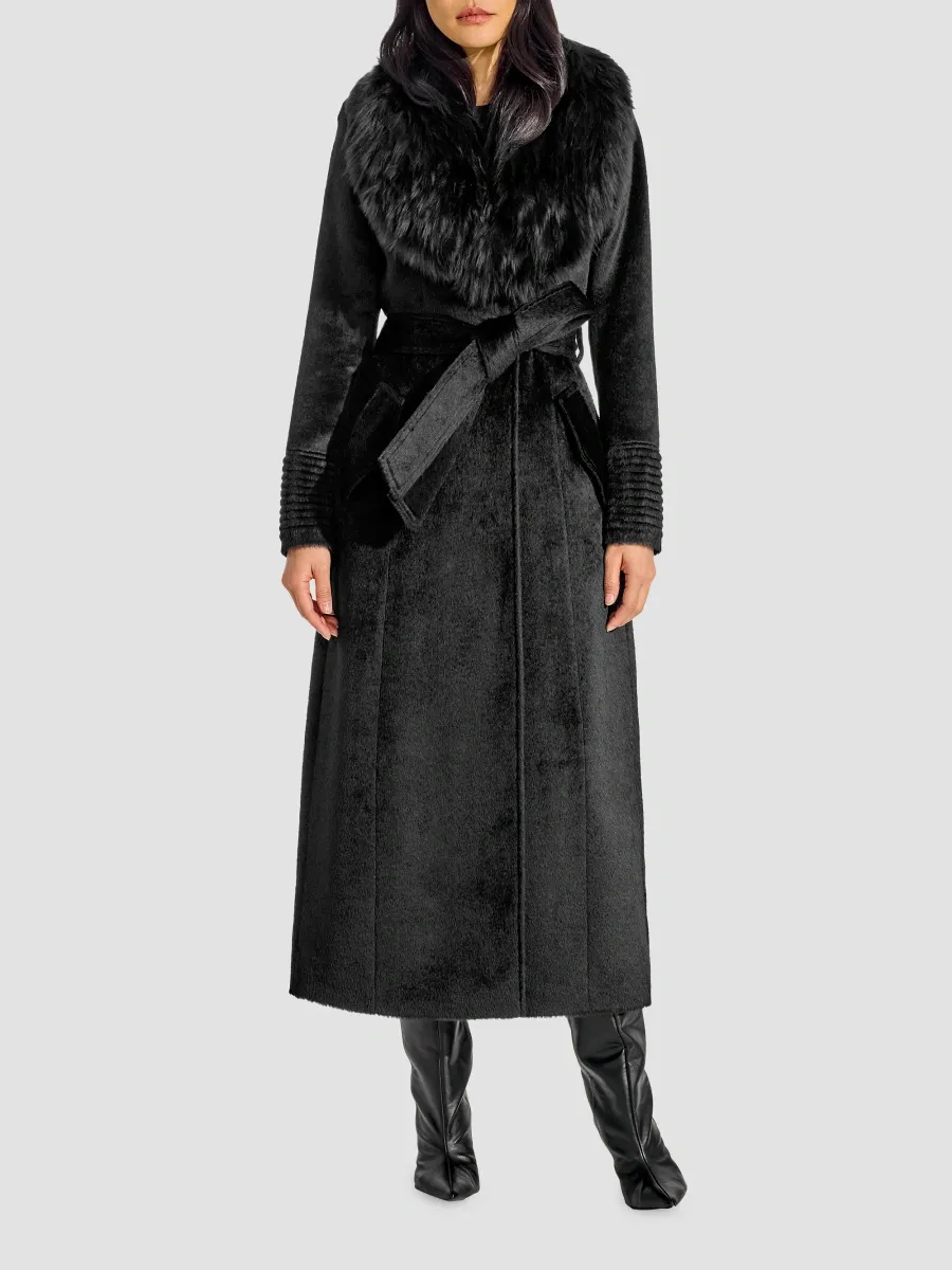 Sentaler Women's Suri Alpaca-Wool Shearling-Collar Coat | Thumbnail 2 Sentaler Women's Suri Alpaca-Wool Shearling-Collar Coat | Thumbnail 2