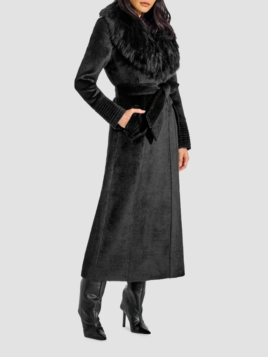 Sentaler Women's Suri Alpaca-Wool Shearling-Collar Coat | Thumbnail 5 Sentaler Women's Suri Alpaca-Wool Shearling-Collar Coat | Thumbnail 5