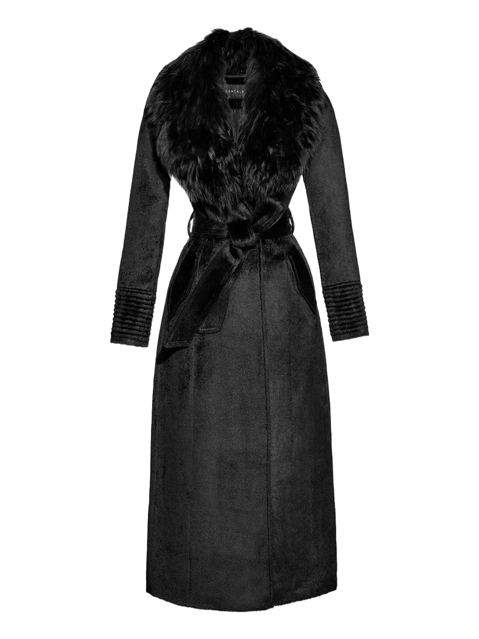 Women's Suri Alpaca-Wool Shearling-Collar Coat Women's Suri Alpaca-Wool Shearling-Collar Coat