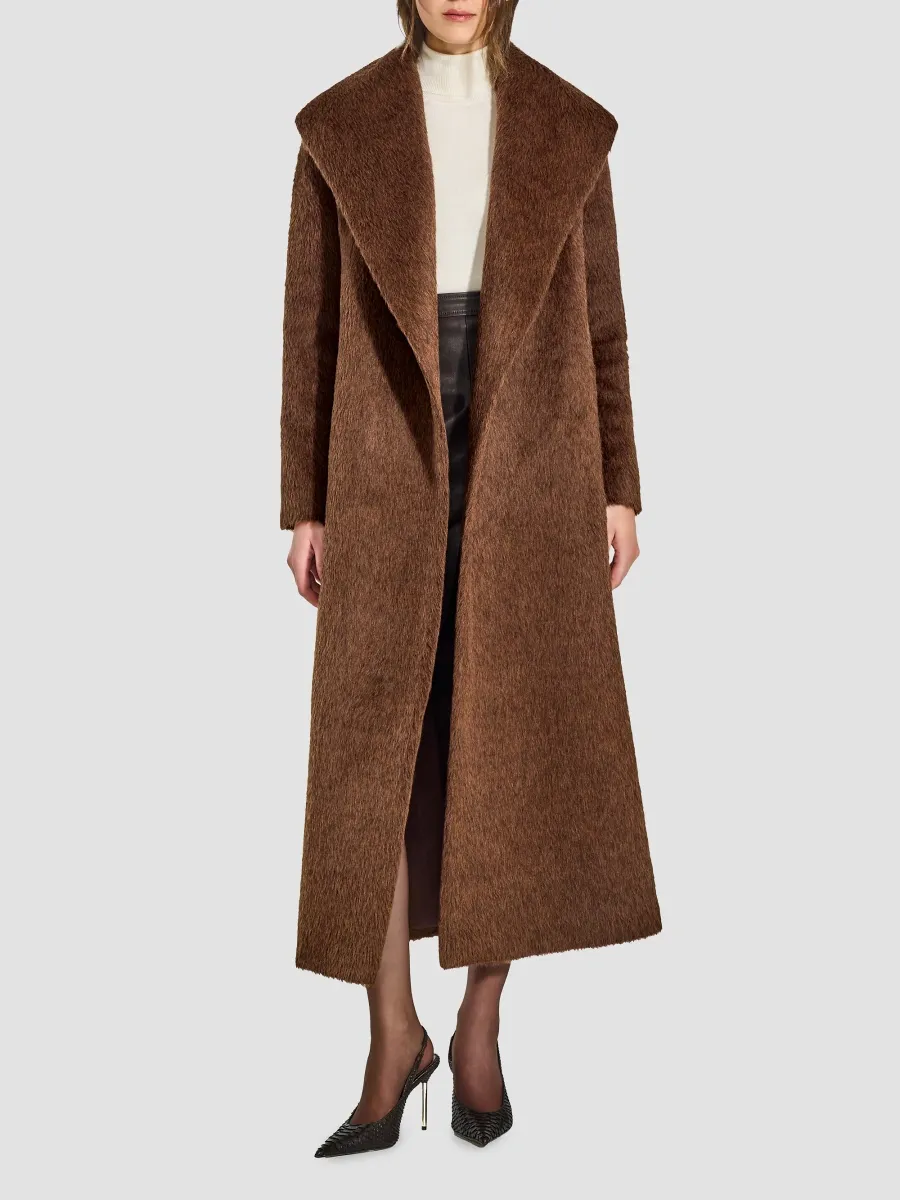 Sentaler Women's Tie-Waist Suri Alpaca Wool Maxi Wrap Coat | Thumbnail 4 Sentaler Women's Tie-Waist Suri Alpaca Wool Maxi Wrap Coat | Thumbnail 4