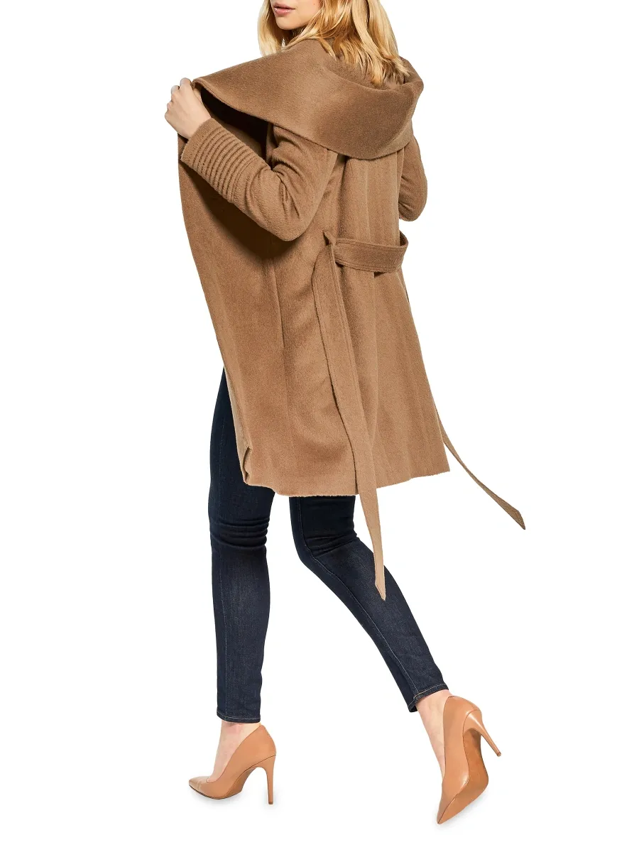 Sentaler Women's Mid-Length Hooded Wrap Coat | Thumbnail 5 Sentaler Women's Mid-Length Hooded Wrap Coat | Thumbnail 5