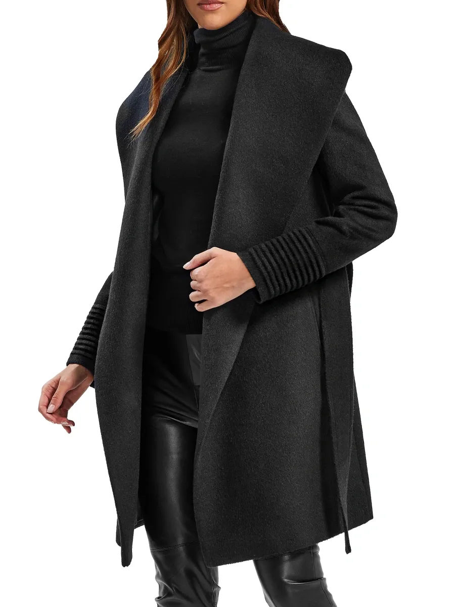 Sentaler Women's Shawl-Collar Wrap Coat | Thumbnail 4 Sentaler Women's Shawl-Collar Wrap Coat | Thumbnail 4