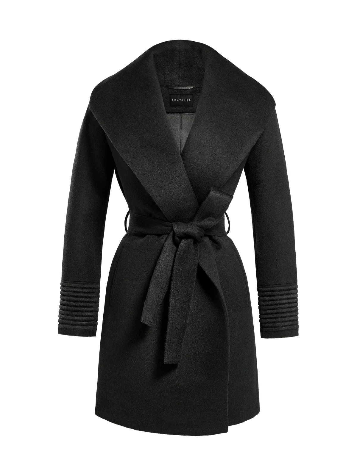 Sentaler Women's Shawl-Collar Wrap Coat