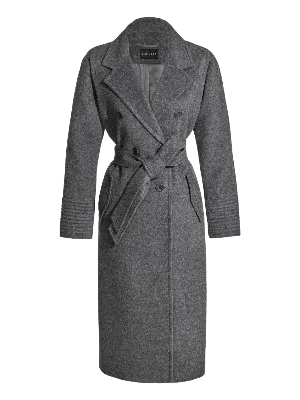 Sentaler Women's Alpaca-Wool Double-Breasted Long Coat