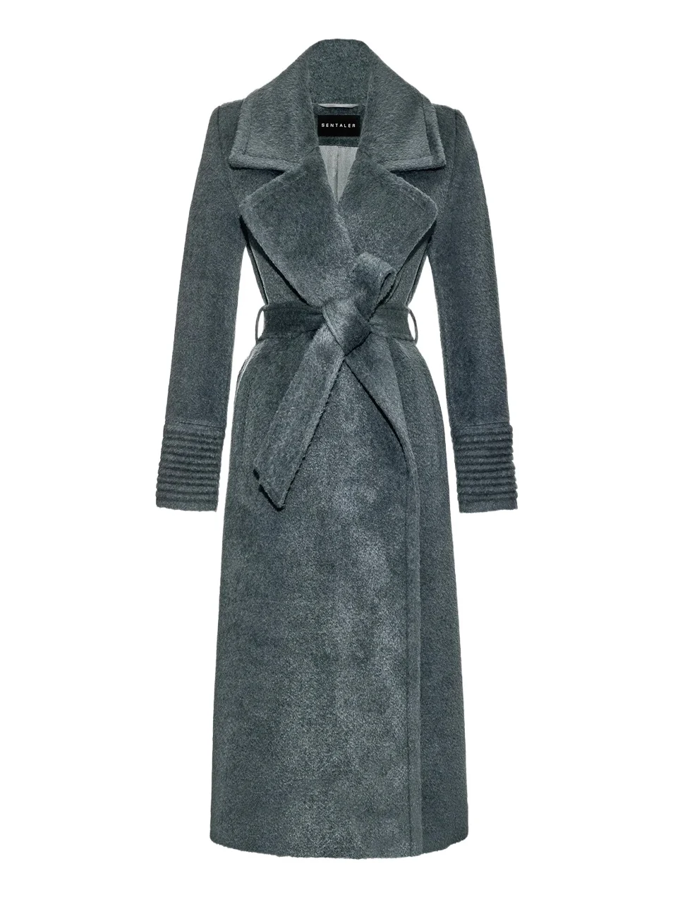 Women's Bouclé Alpaca-Blend Long Wrap Coat Women's Bouclé Alpaca-Blend Long Wrap Coat