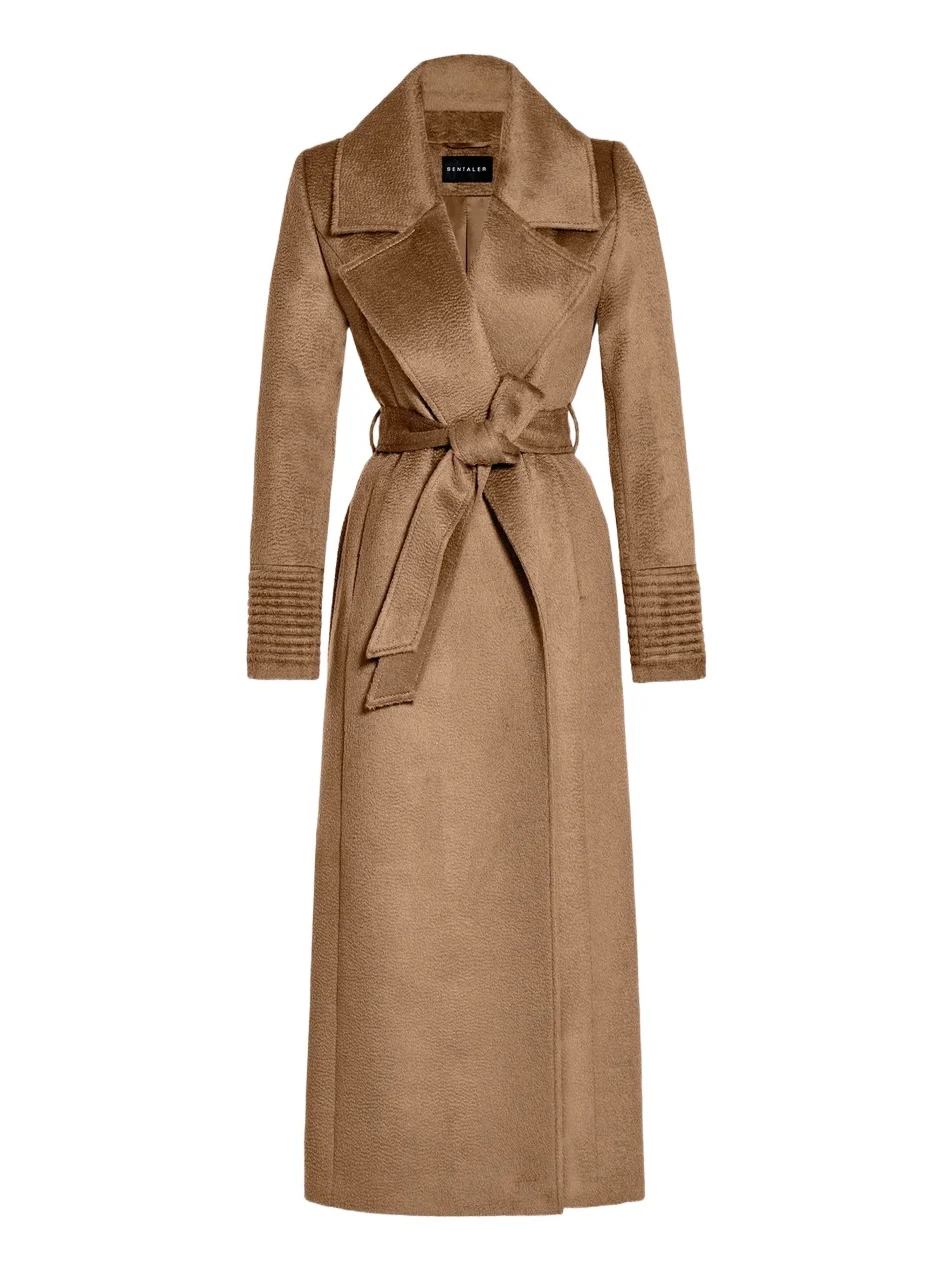 Sentaler Women's Notch-Collar Wrap Coat