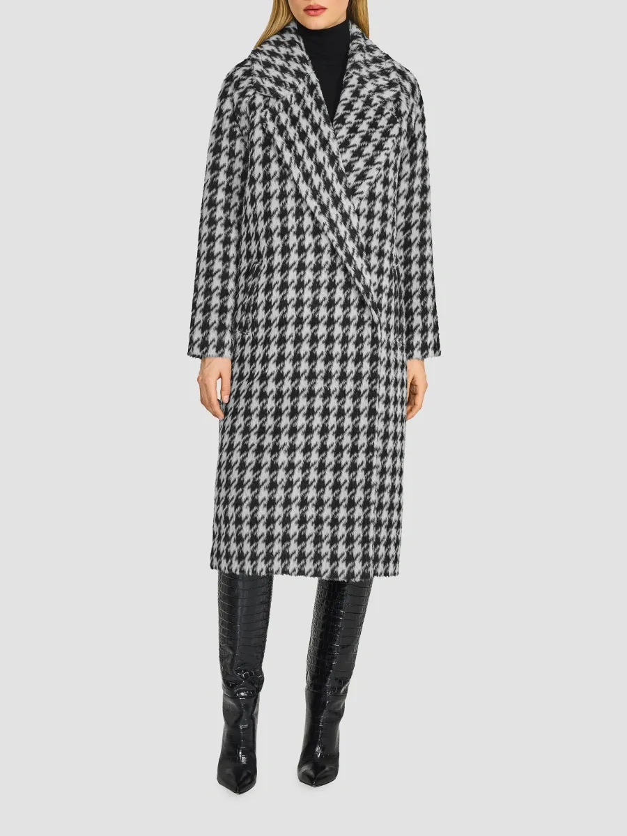 Sentaler Women's Suri Houndstooth Alpaca-Wool Long Coat | Thumbnail 4 Sentaler Women's Suri Houndstooth Alpaca-Wool Long Coat | Thumbnail 4