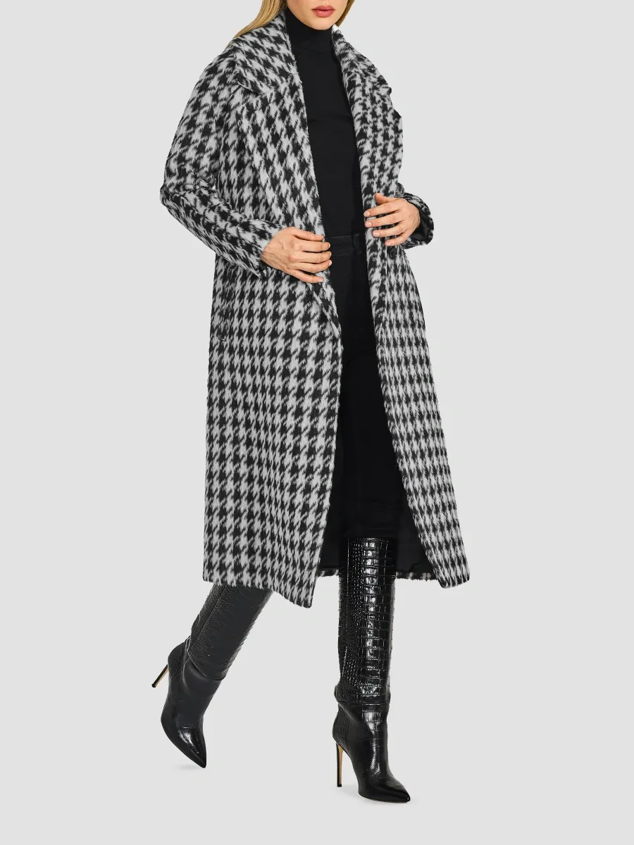 Sentaler Women's Suri Houndstooth Alpaca-Wool Long Coat | Thumbnail 5 Sentaler Women's Suri Houndstooth Alpaca-Wool Long Coat | Thumbnail 5