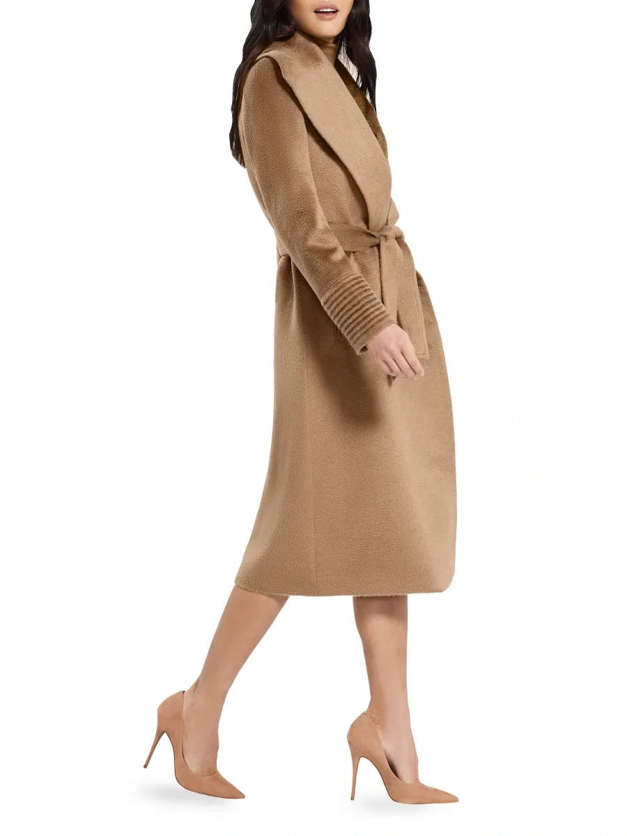 Sentaler Women's Belted Alpaca-Blend Wrap Coat | Thumbnail 5