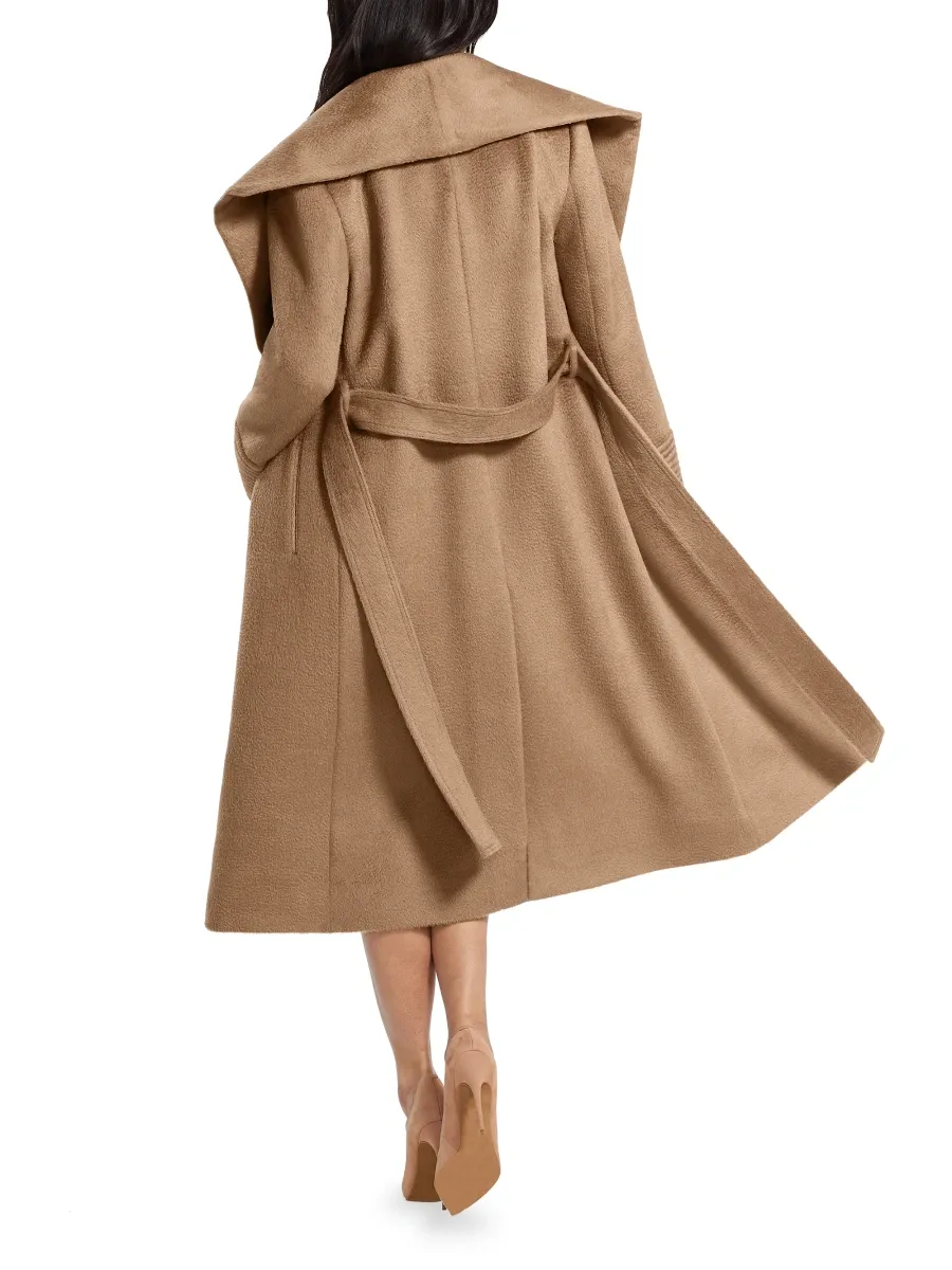 Sentaler Women's Belted Alpaca-Blend Wrap Coat | Thumbnail 7