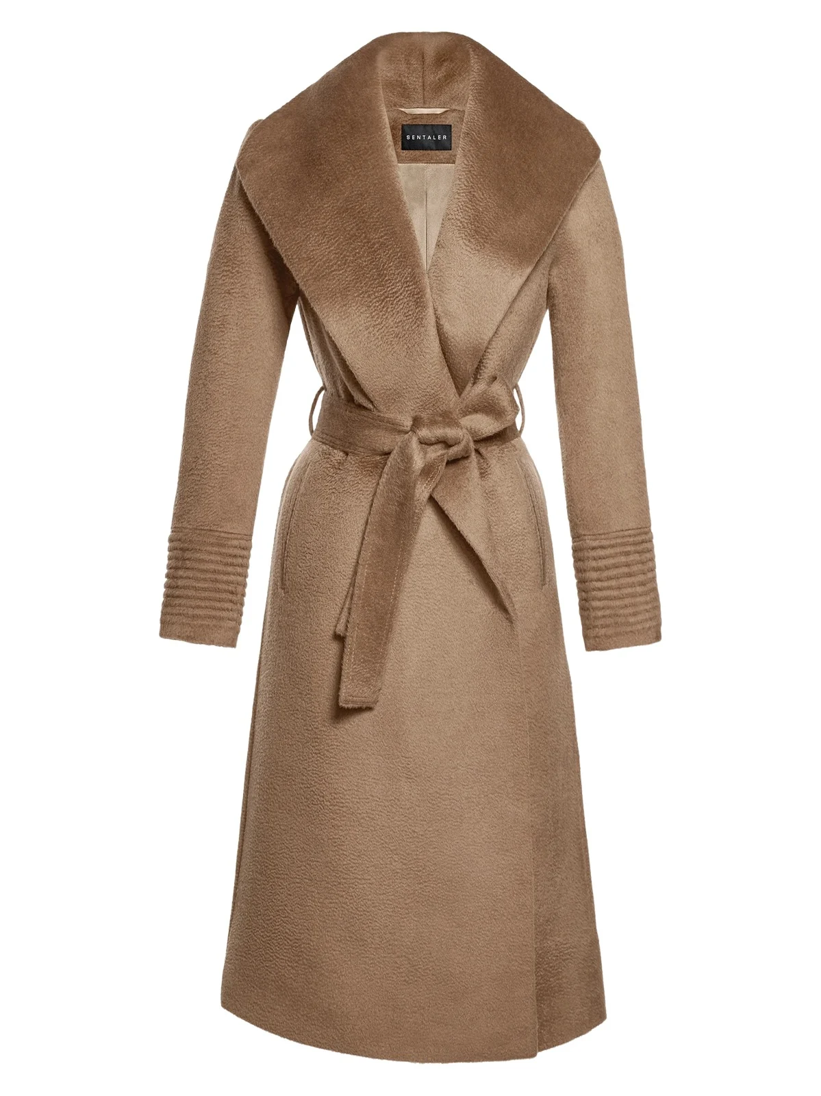 Sentaler Women's Belted Alpaca-Blend Wrap Coat