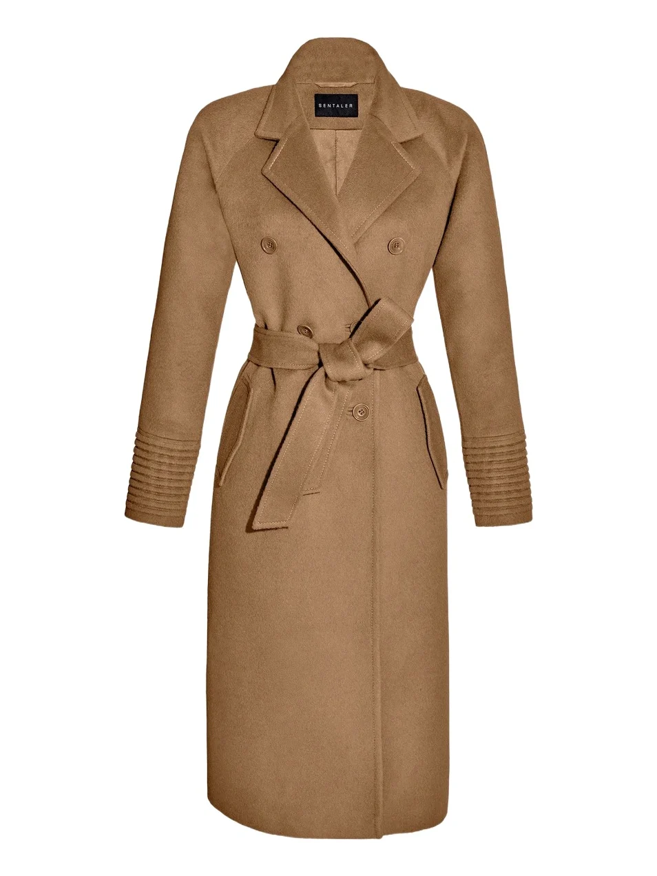 Sentaler Women's Alpaca-Wool Double-Breasted Long Coat