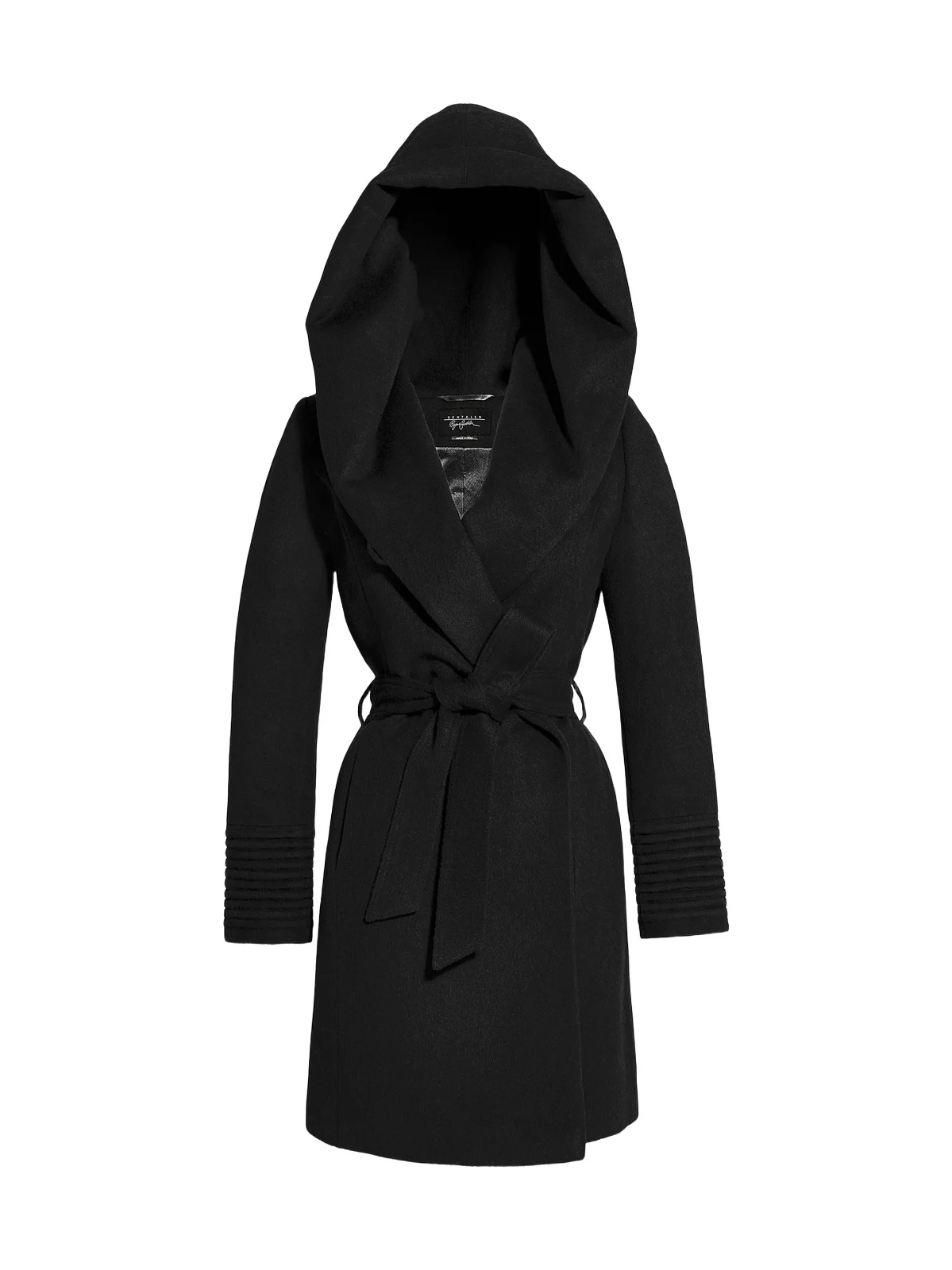 Sentaler Women's Hooded Alpaca Wrap Coat