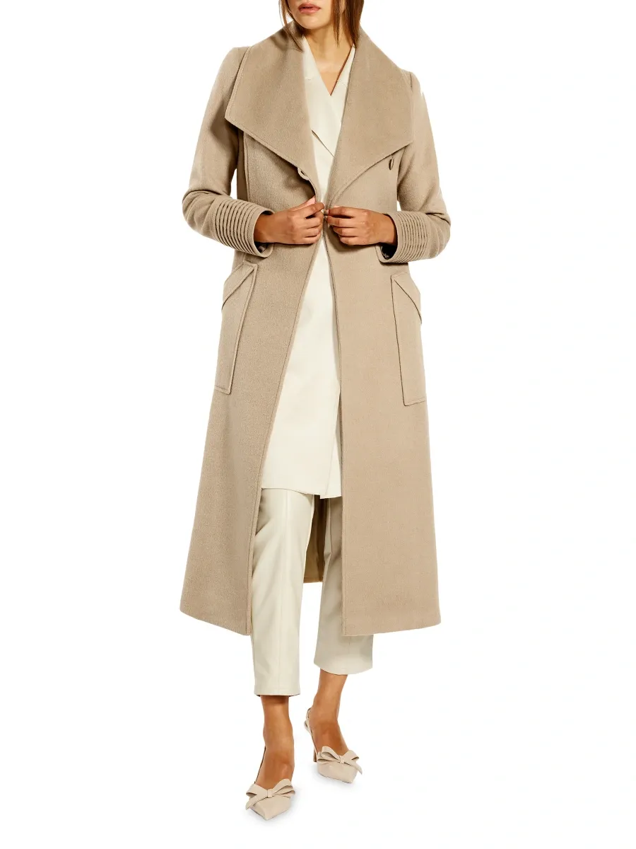 Sentaler Women's Long Wide-Collar Alpaca Wrap Coat | Thumbnail 2 Sentaler Women's Long Wide-Collar Alpaca Wrap Coat | Thumbnail 2