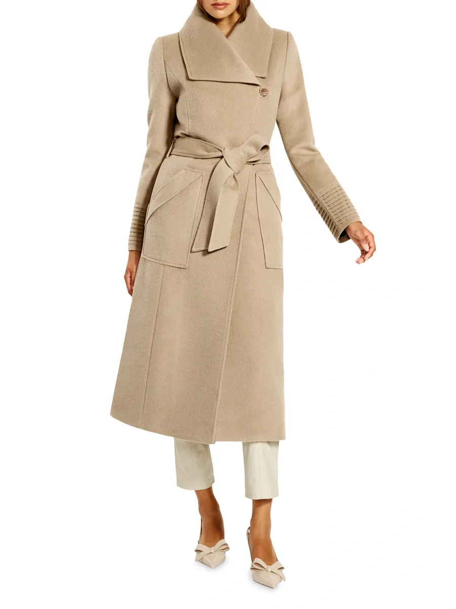 Sentaler Women's Long Wide-Collar Alpaca Wrap Coat | Thumbnail 3 Sentaler Women's Long Wide-Collar Alpaca Wrap Coat | Thumbnail 3