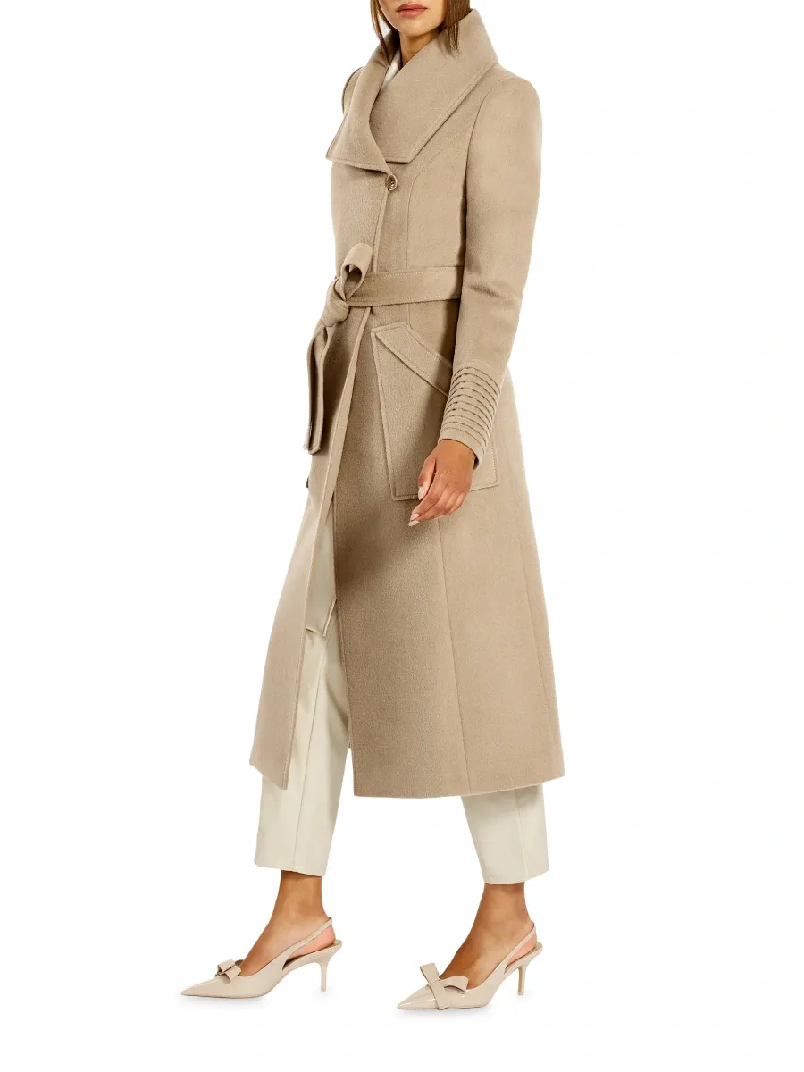 Sentaler Women's Long Wide-Collar Alpaca Wrap Coat | Thumbnail 4 Sentaler Women's Long Wide-Collar Alpaca Wrap Coat | Thumbnail 4