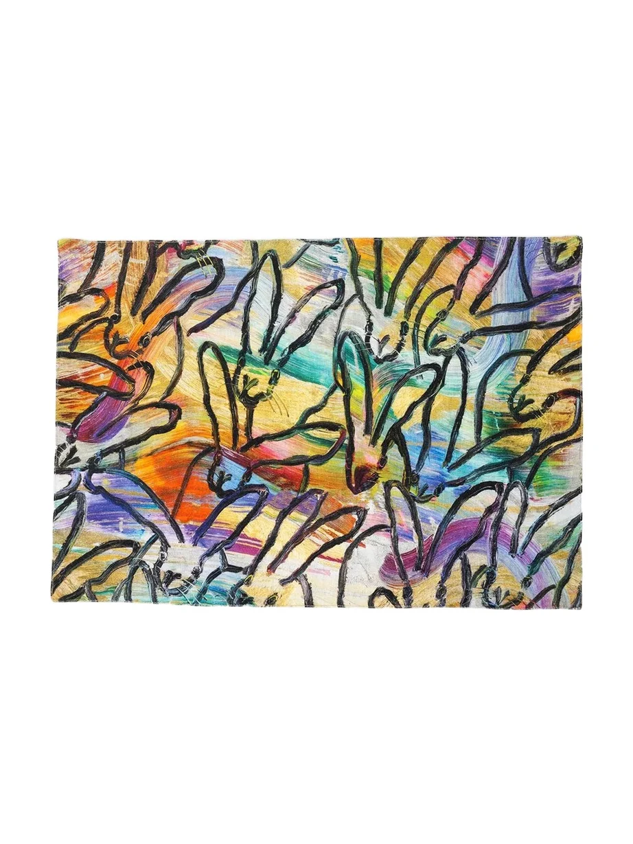 Hunt Slonem Wonderland Printed Linen Placemat