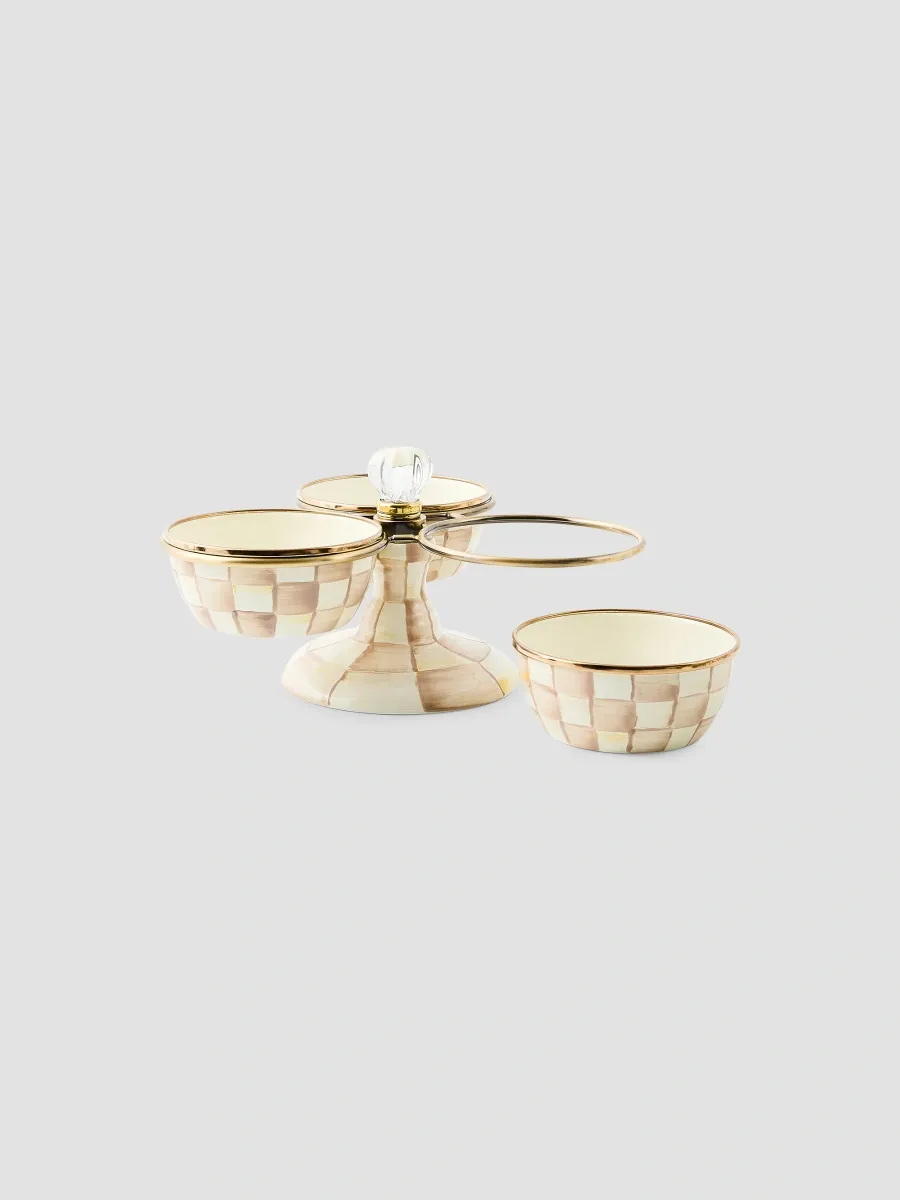 MacKenzie-Childs Mocha Check Triplicity Bowl | Thumbnail 2