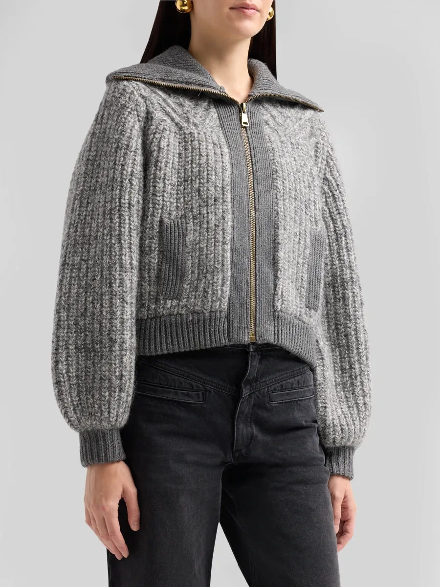 Ba&sh Women's Rabel Zip-Front Cardigan Jacket | Thumbnail 4 Ba&sh Women's Rabel Zip-Front Cardigan Jacket | Thumbnail 4