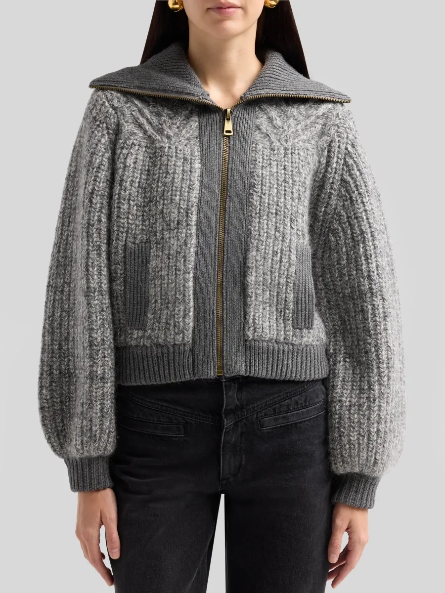 Ba&sh Women's Rabel Zip-Front Cardigan Jacket | Thumbnail 5 Ba&sh Women's Rabel Zip-Front Cardigan Jacket | Thumbnail 5