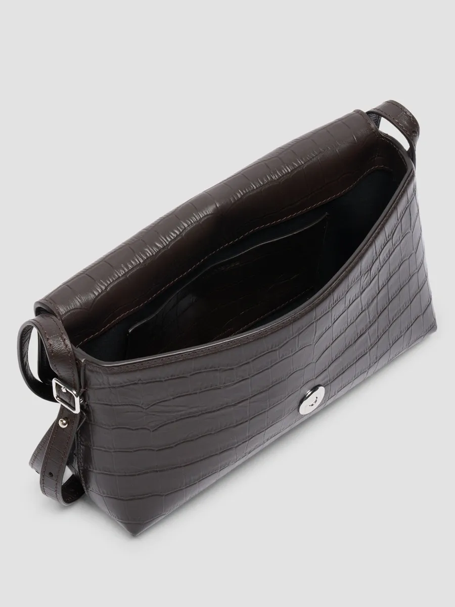 Courrèges Women's Icotype Croc-Embossed Leather Shoulder Bag | Thumbnail 3