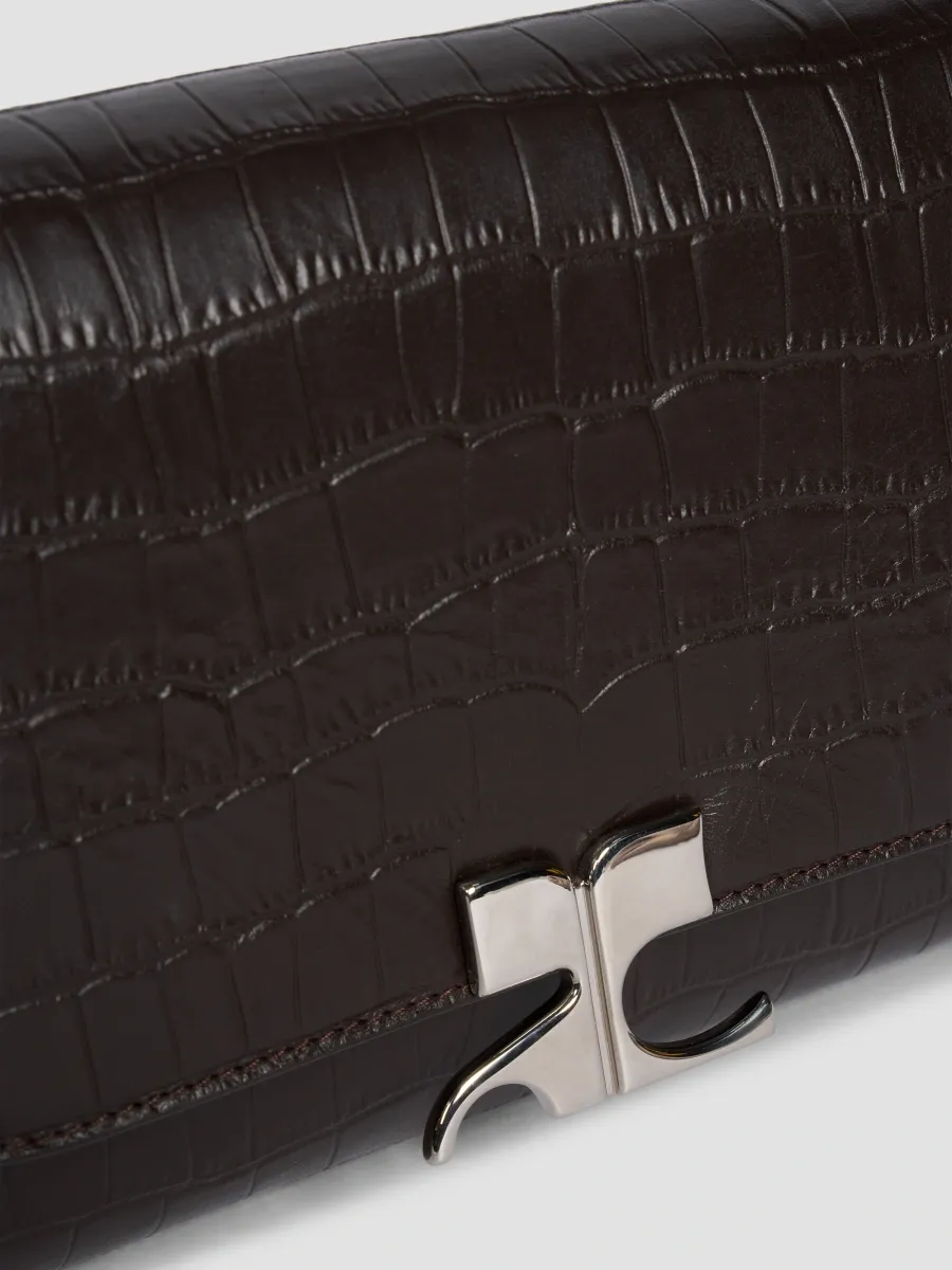 Courrèges Women's Icotype Croc-Embossed Leather Shoulder Bag | Thumbnail 5