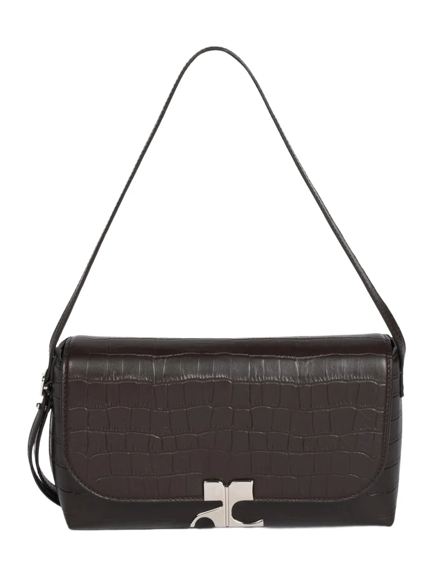 Women's Icotype Croc-Embossed Leather Shoulder Bag Women's Icotype Croc-Embossed Leather Shoulder Bag