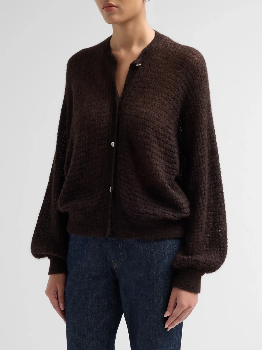Ba&sh Women's Isolar Pointelle-Knit Cardigan | Thumbnail 4 Ba&sh Women's Isolar Pointelle-Knit Cardigan | Thumbnail 4