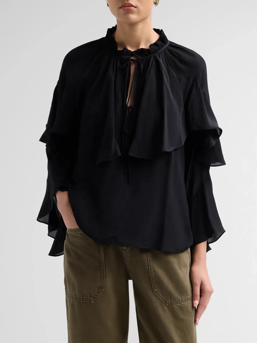 Ba&sh Women's Betty Ruffled Blouse | Thumbnail 4