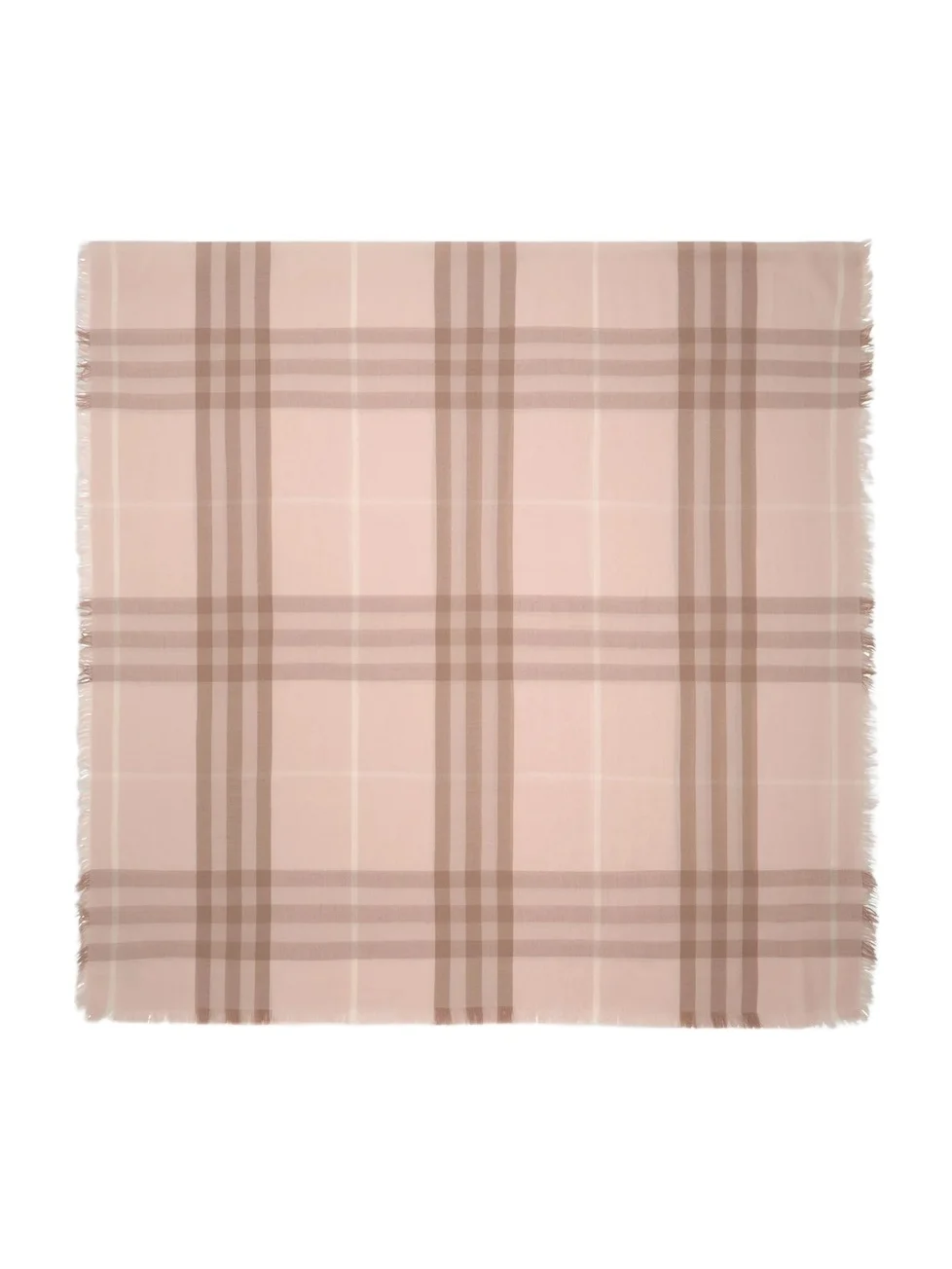 Women's Check Cashmere Eyelash Scarf