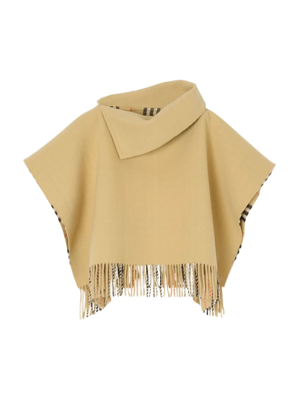 Women's St Mini Wool Fringed Capelet Women's St Mini Wool Fringed Capelet