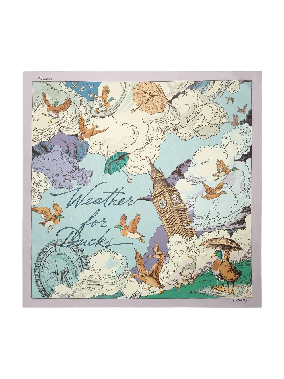 Burberry Women's Weather For Ducks Silk Scarf