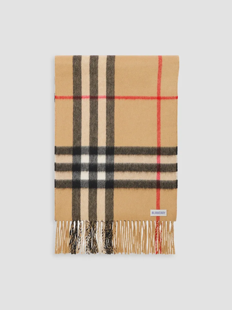 Burberry Women's Check & Leopard-Print Cashmere Scarf | Thumbnail 2 Burberry Women's Check & Leopard-Print Cashmere Scarf | Thumbnail 2