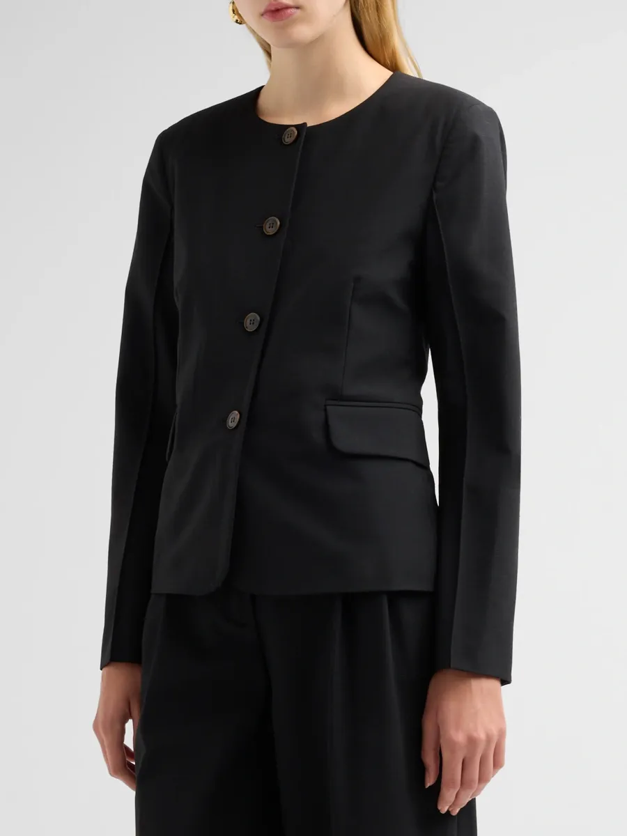 The Garment Women's Grand Wool-Blend Twill Open-Back Blazer | Thumbnail 4 The Garment Women's Grand Wool-Blend Twill Open-Back Blazer | Thumbnail 4